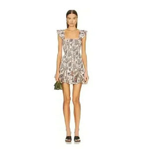 New SIR. the Label dress Bettina Floral shirred minidress size 4 (US 10)
